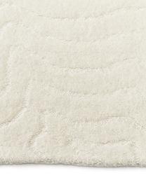 Tapis en laine tufté main Aaron, Blanc crème, larg. 160 x long. 230 cm (taille M)