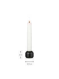Candelabros Silhouette, 2 uds., Metal recubierto, Negro, Ø 4 x Al 3 cm