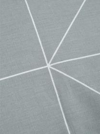 Biancheria da letto reversibile in ranforce Marla, Grigio & bianco, fantasia, 155 x 200 cm, 2 pz