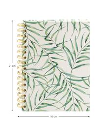 Cuaderno Leaf, Blanco, verde, An 16 x Al 21 cm