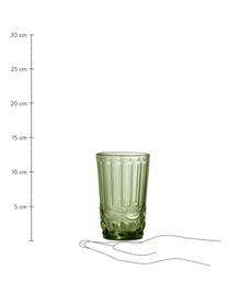 Wassergläser Florie, 4 Stück, Glas, Grün, Ø 8 x H 13 cm, 350 ml