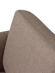 Fauteuil avec pieds en métal Fluente, Tissu taupe, larg. 74 x haut. 85 cm