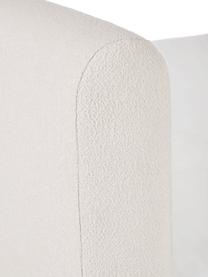 Lit capitonné tissu bouclé blanc crème Serena, Tissu bouclé blanc, 180 x 200 cm