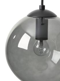 Lampa wisząca ze szkła Beth, Szary, czarny, Ø 30 cm