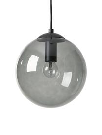 Suspension boule en verre opalescent Beth, Gris, noir, Ø 30 cm