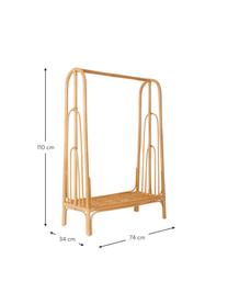 Kinder-Kleiderstange Rainbow aus Rattan, 100 % Rattan, Hellbraun, B 74 x H 110 cm