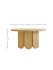 Stolik kawowy z drewna Soft, Płyta pilśniowa średniej gęstości (MDF) z fornirem z drewna dębowego z certyfikatem FSC, Drewno dębowe, Ø 79 x W 41 cm