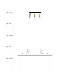 Lampa sufitowa Wilson, Czarny, odcienie mosiądzu, S 65 x W 31 cm