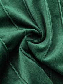 Fluwelen kussenhoes Lola in donkergroen met structuurpatroon, Fluweel (100% polyester), Donkergroen, B 50 x L 50 cm