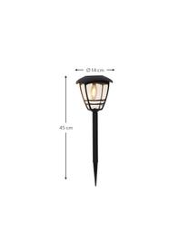 Lampada solare da esterno Felix, Paralume: acrilico, Struttura: plastica, Nero, Ø 14 x Alt. 45 cm