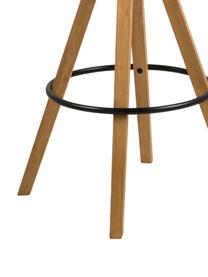 Chaises de bar Dima, 2 pièces, Noir, bois d'hévéa, larg. 49 x haut. 112 cm