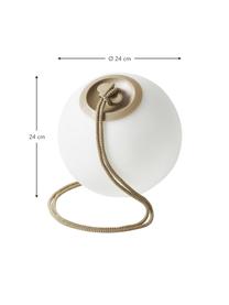 Lampada a sospensione mobile a LED dimmerabile con cambio colore e telecomando Norai, Lampada: polietilene, Bianco, beige, Ø 24 x Alt. 24 cm