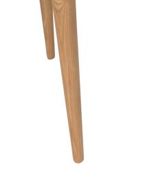 Highboard Barbier met schuifdeur en geribbelde voorzijde, Lijst: middeldichte vezeplaat (M, Plank: hard glas, Essenhout, B 100 x H 140 cm