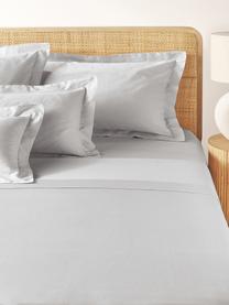 Sábana encimera de satén Premium, Gris claro, Cama 90 cm (180 x 280 cm)