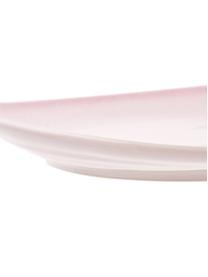 Plato llano artesanal Amalia, 2 uds., Cerámica, Rosa pálido, blanco crema, Ø 25 cm
