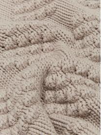 Strick-Kissenhülle Kelly mit Strukturmuster, 100% gekämmte Baumwolle, Beige, 40 x 40 cm