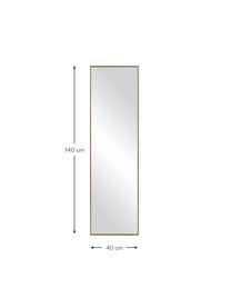 Eckiger Wandspiegel Avery mit braunem Eichenholzrahmen, Rahmen: Eichenholz, FSC-zertifizi, Spiegelfläche: Spiegelglas, Eichenholz, B 40 x H 140 cm