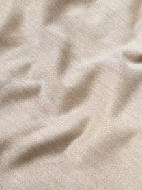 Funda de cojín bordada de satén Nico, 100% algodón satinado, Gris pardo, An 45 x L 45 cm