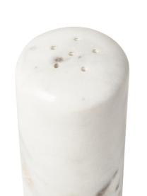 Zout- en peperstrooier Agata van marmer, set van 2, Marmer, Wit, zwart, Ø 5 cm, H 10 cm