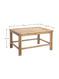 Bambus-Couchtisch Sole, Bambus, Hellbraun, B 90 x H 50 cm