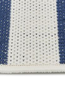 Gestreifter In- & Outdoor-Teppich Axa in Blau/Cremeweiß, 86% Polypropylen, 14% Polyester, Cremeweiß, Blau, B 200 x L 290 cm (Größe L)