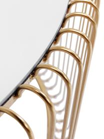 Couchtisch-Set Wire mit Glasplatte, 2-tlg., Gestell: Metall, pulverbeschichtet, Tischplatte: Sicherheitsglas, foliert, Goldfarben, Set mit verschiedenen Größen