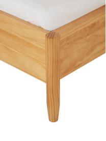 Holzbett Windsor ohne Kopfteil aus massivem Kiefernholz, Massives Kiefernholz, FSC-zertifiziert, Braun, 140 x 200 cm