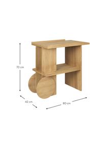 Stolik pomocniczy z drewna dębowego Axis, Drewno dębowe olejowane z certyfikatem FSC, Drewno dębowe, S 80 x W 70 cm