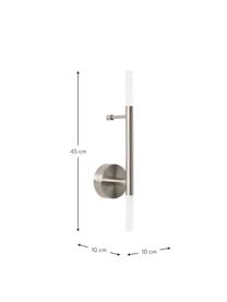 Grande applique murale LED Gratia, Couleur chrome, blanc, larg. 10 x long. 45 cm