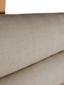 Cabecero tapizado Amsterdam, Funda: 100% lino, Estructura: madera contrachapada, Asas: cuero sintético, Beige, An 120 x Al 60 cm