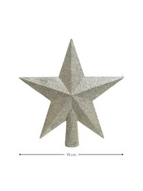 Estrella Árbol de Navidad irrompible Stern, Ø 19 cm, Plástico, purpurina, Crema, An 19 x Al 19 cm