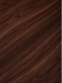 Biurko z fornirem z drewna orzechowego Rayburn, Blat: płyta pilśniowa średniej , Stelaż: metal malowany proszkowo, Ciemne drewno naturalne, czarny, S 115 x G 52 cm