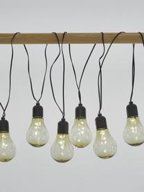 Outdoor LED-Lichterkette Glow, 505 cm, 10 Lampions, Lampions: Kunststoff, Transparent, Schwarz, L 505 cm