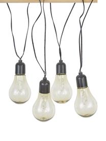 Outdoor LED-Lichterkette Glow, 505 cm, 10 Lampions, Lampions: Kunststoff, Transparent, Schwarz, L 505 cm