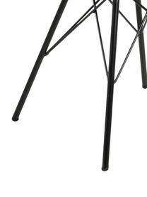 Krzesło tapicerowane z aksamitu z metalowymi nogami Eris, 2 szt., Tapicerka: aksamit poliestrowy Dzięk, Nogi: metal malowany proszkowo, Ciemnoszary aksamit, czarny, S 49 x G 54 cm