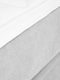 Cama continental Oberon, Patas: plástico, Tejido gris claro, 160 x 200 cm, dureza H3