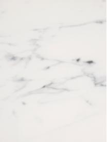 Tavolino rotondo da salotto con piano in vetro effetto marmo Antigua, Struttura: metallo cromato, Bianco marmorizzato, cromo, Ø 80 x Alt. 45 cm