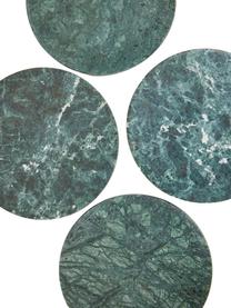 Komplet podstawek z marmuru Tressa, 4 szt., Marmur, Zielony, marmurowy, Ø 10 x W 1 cm