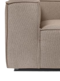 Modulo angolare Lennon, Rivestimento: 100% poliestere Con 115.0, Struttura: legno di pino massiccio, , Piedini: plastica, Tessuto marrone, Larg. 119 x Prof. 180 cm, chaise-longue a destra