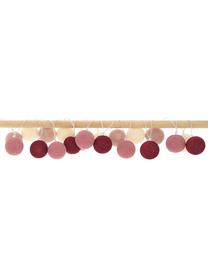 Guirlande lumineuse LED Colorain, 378 cm, 20 lampions, Blanc crème, rose, rouge, long. 378 cm