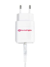 Guirnalda de luces LED Colorain, 378 cm, 20 luces, Linternas: poliéster con certificado, Cable: plástico con certificado , Blanco crema, rosa, rojo, L 378 cm