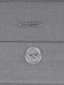 Pościel z perkalu Elsie, Ciemny szary, 240 x 220 cm + 2 poduszki 80 x 80 cm