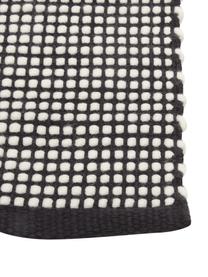 Ručně tkaný vlněný koberec Amaro, Černá, krémově bílá, Š 160 cm, D 230 cm (velikost M)