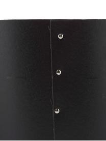 Papierkorb Aries aus Karton in Schwarz, Fester, laminierter Karton, Schwarz, Silberfarben, Ø 27 x H 35 cm