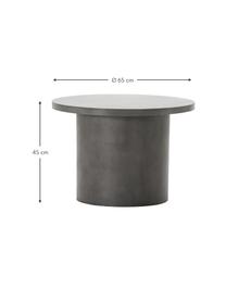 Tavolino da giardino fatto a mano Stone, Cemento, Grigio, Ø 65 x Alt. 45 cm