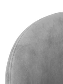 Sedia imbottita in velluto Rachel, Rivestimento: velluto (100% poliestere), Gambe: metallo verniciato a polv, Velluto grigio, Larg. 53 x Prof. 57 cm