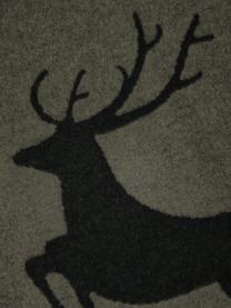 Federa arredo in pile con motivo renna Deer, 85% cotone, 15% poliacrilico

Il tessuto in pile è costituito da un tessuto di cotone spesso e presenta una superficie ruvida. Le fodere in pile sono soffici, morbide e piacevolmente calde, Verde, grigio scuro, Larg. 50 x Lung. 50 cm