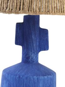 Lampa stołowa z ceramiki Alicia, Brązowy, niebieski, Ø 26 x W 49 cm