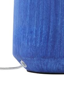 Lampe à poser céramique Alicia, Brun, bleu, Ø 26 x haut. 49 cm