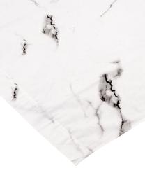 Drap plat en percale Malin, Endroit : imprimé marbré, gris Envers : gris clair, uni, 180 x 300 cm